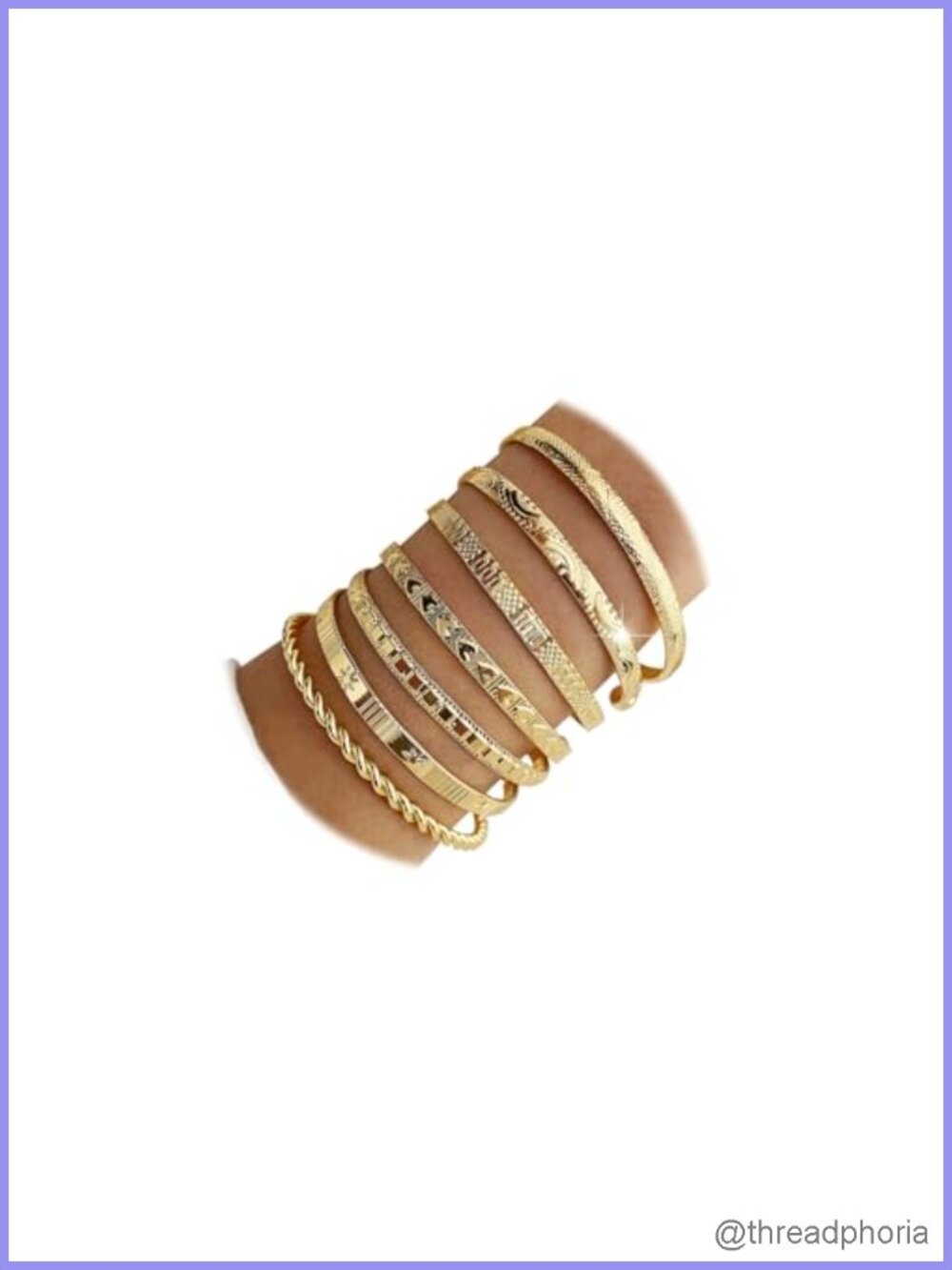 Adjustable Gold Cuff Bracelet Set, Women's Stackable Bangles, Beach Jewelry Gift